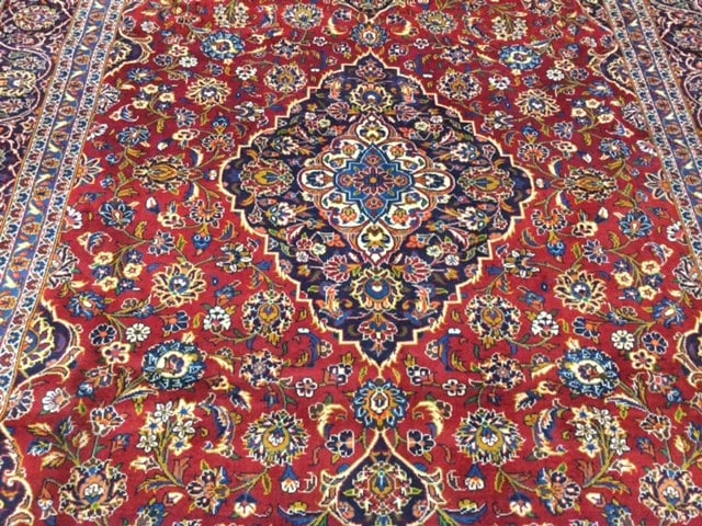 Semi antique Persian Kashan Rug-4521 - 3