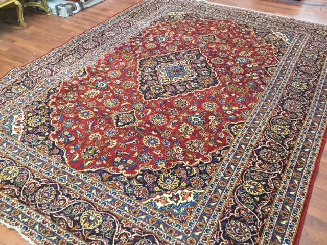 Semi antique Persian Kashan Rug-4521 - 5