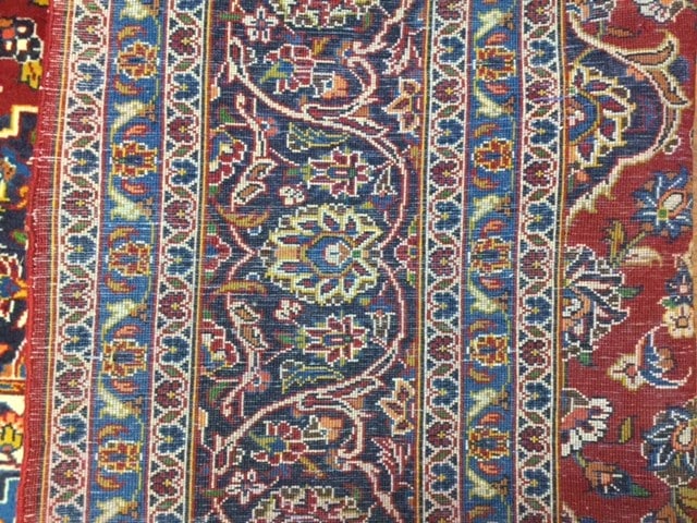Semi antique Persian Kashan Rug-4521 - 6