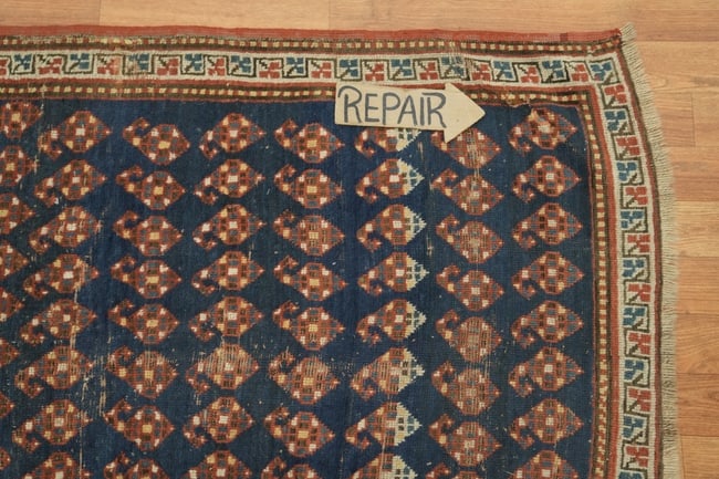 Antique Kazak Oriental Wool Tribal Rug 3x6 - 12