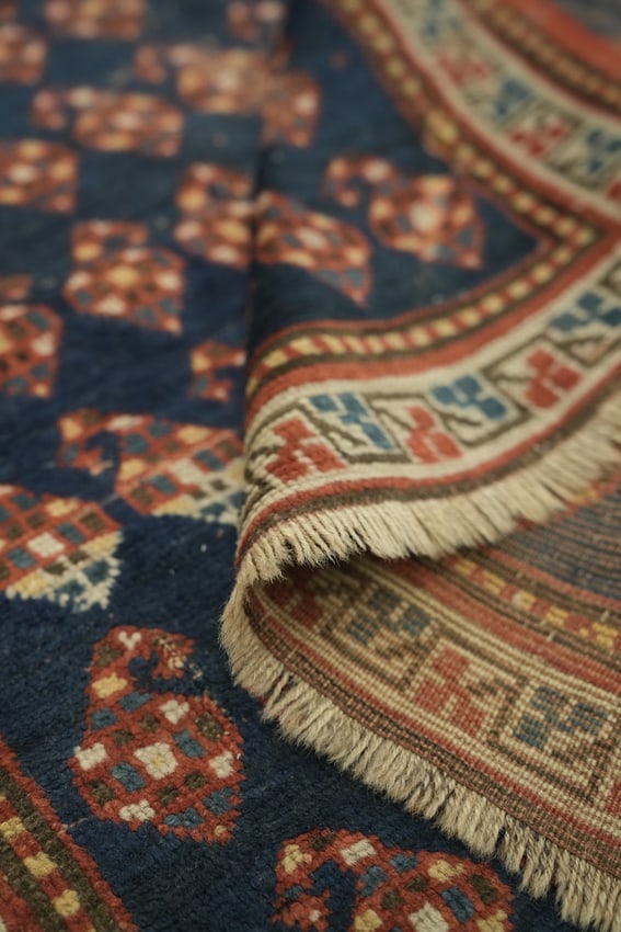 Antique Kazak Oriental Wool Tribal Rug 3x6 - 15