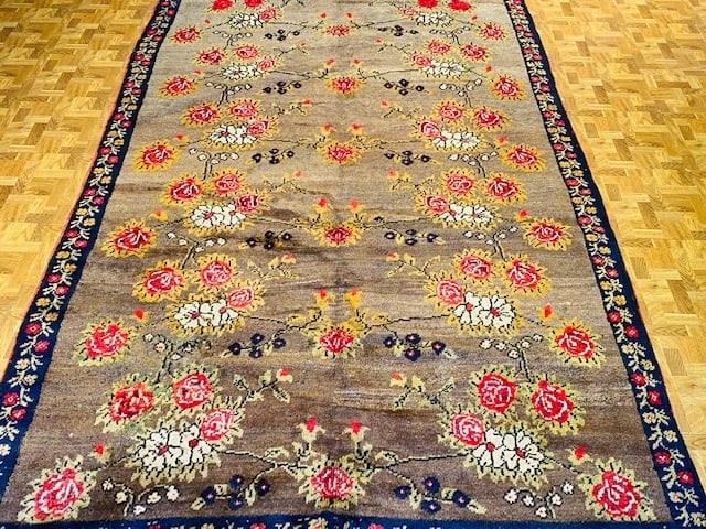 Antique Decorative Turkish floral design camel hair rug-4661 - 4