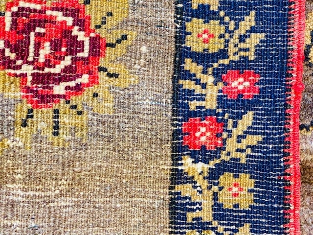 Antique Decorative Turkish floral design camel hair rug-4661 - 6