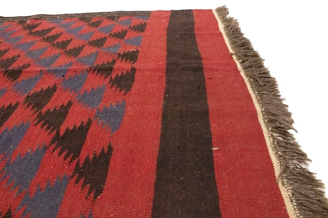 Vintage Tribal Red 4'7X12'6 Kilim Persian Runner Rug - 12
