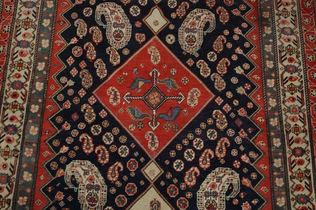 Pre-1900 Antique Afshar Persian Wool Rug 4x7 - 8