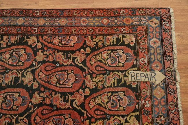 Pre-1900 Antique Malayer Persian Tribal Wool Rug 3x13 - 13