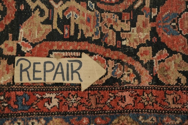 Pre-1900 Antique Malayer Persian Tribal Wool Rug 3x13 - 14
