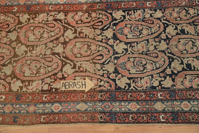 Pre-1900 Antique Malayer Persian Tribal Wool Rug 3x13 - 17