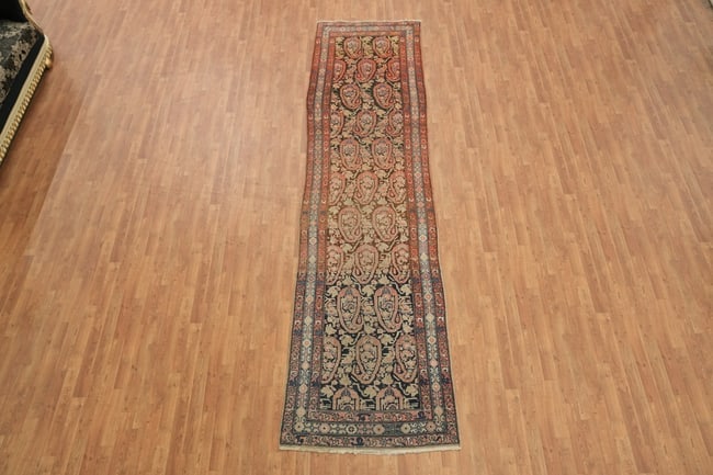Pre-1900 Antique Malayer Persian Tribal Wool Rug 3x13 - 3