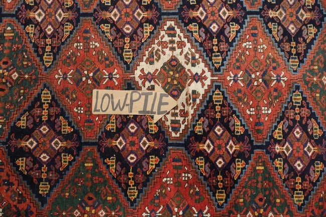 Antique Wool Geometric All Over Afshar Persian Rug 5x6 - 12