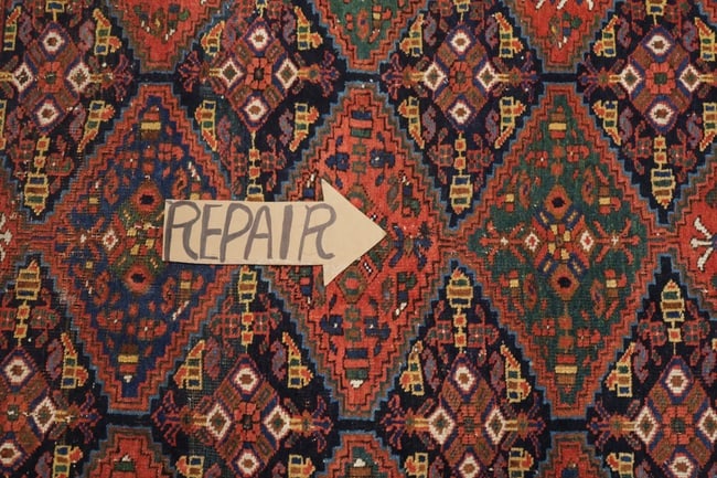 Antique Wool Geometric All Over Afshar Persian Rug 5x6 - 14