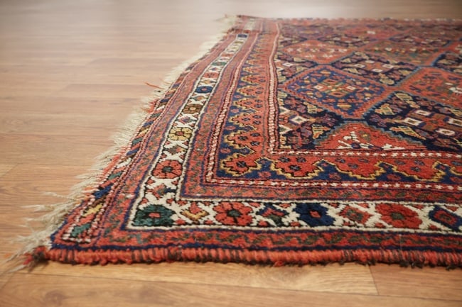 Antique Wool Geometric All Over Afshar Persian Rug 5x6 - 15