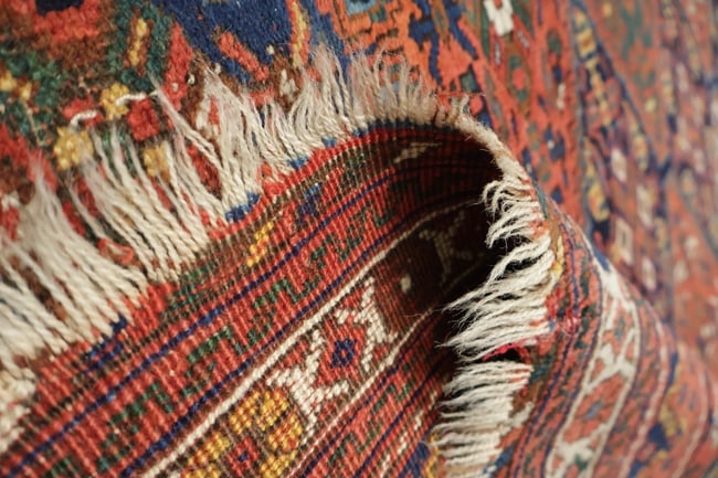 Antique Wool Geometric All Over Afshar Persian Rug 5x6 - 17
