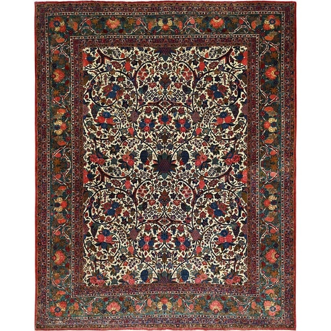 Lemon Icing White Antique Persian Kashan Kork Wool Pile Oriental Rug: Title: Lemon Icing White Antique Persian Kashan Kork Wool Pile Oriental Rug Description:This is a truly genuine one-of-a-kind. It has been Knotted for months and months in the centuries-old weaving cr