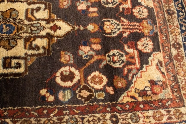 Vintage Floral Tribal 3X6 Hamedan Persian Rug - 10
