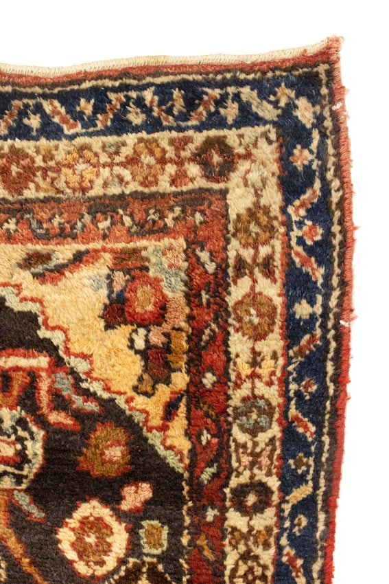 Vintage Floral Tribal 3X6 Hamedan Persian Rug - 8