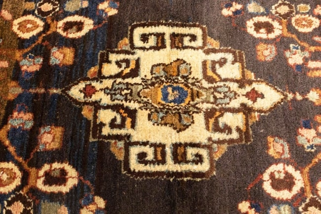 Vintage Floral Tribal 3X6 Hamedan Persian Rug - 9