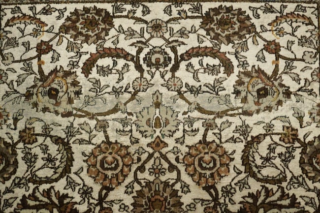 Silk & Wool Vintage Antique Tabriz Persian Rug 4x7 - 10