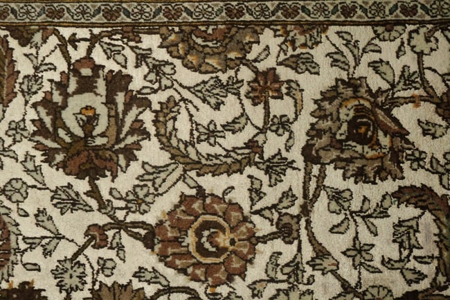 Silk & Wool Vintage Antique Tabriz Persian Rug 4x7 - 12