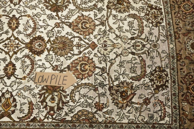 Silk & Wool Vintage Antique Tabriz Persian Rug 4x7 - 14