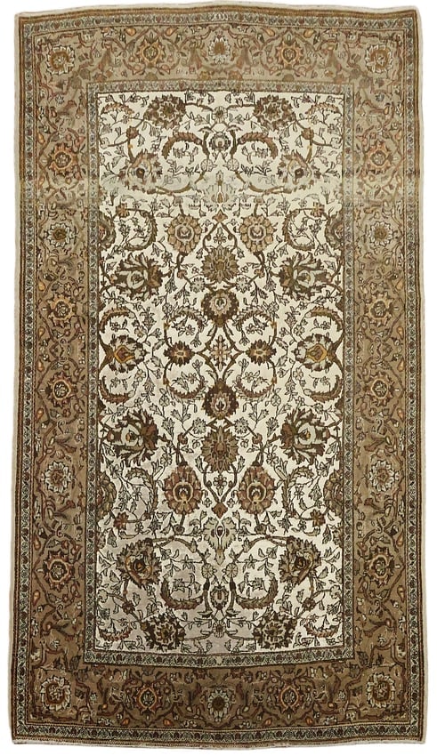 Silk & Wool Vintage Antique Tabriz Persian Rug 4x7: Title:Silk & Wool Vintage Antique Tabriz Persian Rug 4x7 Description:A Beautiful Genuine Iran ( Persia ) Tabriz rug is Hand Knotted by skillful weavers in Iran ( Persia ) with