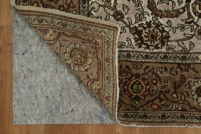 Silk & Wool Vintage Antique Tabriz Persian Rug 4x7 - 6
