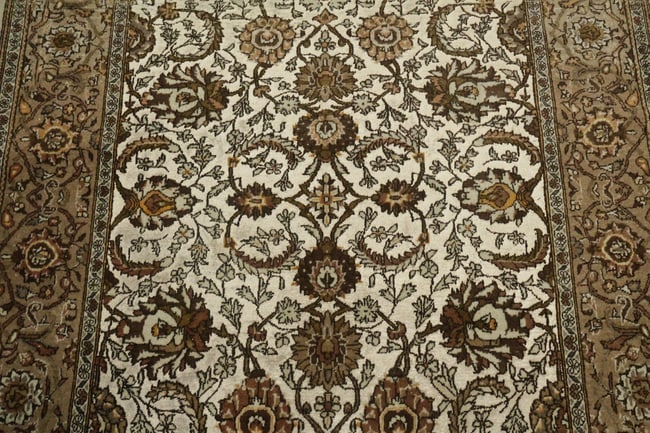 Silk & Wool Vintage Antique Tabriz Persian Rug 4x7 - 8