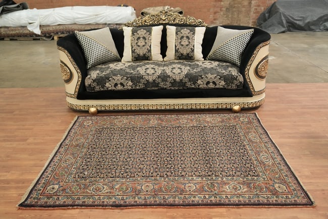 Blue Antique Sultanabad Persian Wool Rug 5x7 - 4