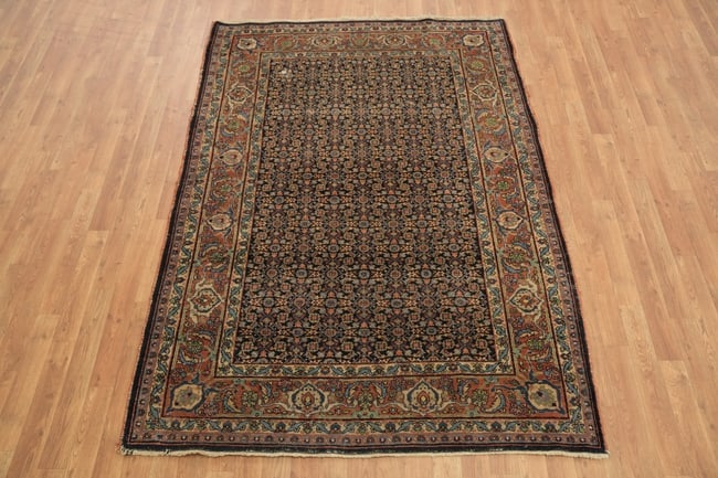 Blue Antique Sultanabad Persian Wool Rug 5x7 - 5