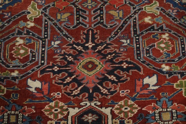 Antique Heriz Serapi Oriental Wool Area Rug 10x12 - 10