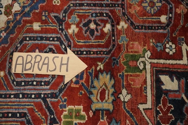 Antique Heriz Serapi Oriental Wool Area Rug 10x12 - 14