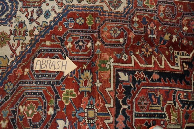 Antique Heriz Serapi Oriental Wool Area Rug 10x12 - 15