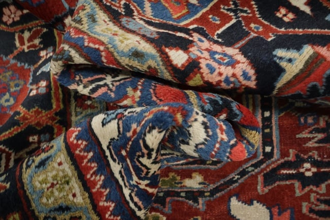 Antique Heriz Serapi Oriental Wool Area Rug 10x12 - 19