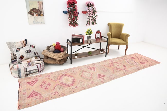 2'9'' x 12'0'' Vintage Wool Runner Rug - 3976 (1 of 13)