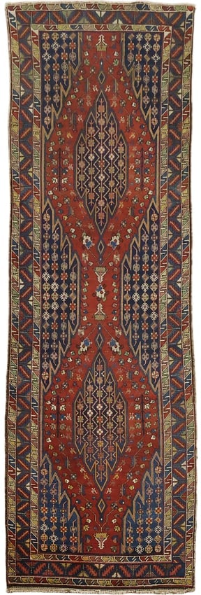 Vegetable Dye Antique Malayer Persian Runner Wool Rug 4x11 (1 of 20)