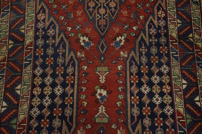 Vegetable Dye Antique Malayer Persian Runner Wool Rug 4x11 - 8
