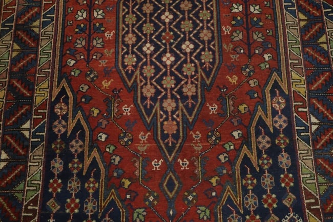 Vegetable Dye Antique Malayer Persian Runner Wool Rug 4x11 - 9