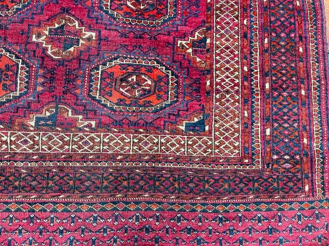Antique Turkoman Rug-3499 - 2
