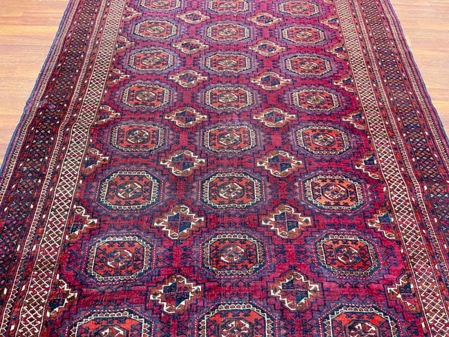 Antique Turkoman Rug-3499 - 8