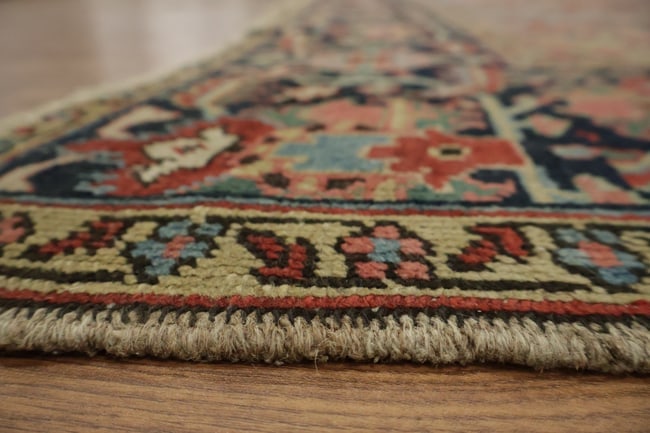 Antique Wool Heriz Serapi Oriental Area Rug 9x13 - 15