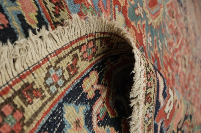 Antique Wool Heriz Serapi Oriental Area Rug 9x13 - 17