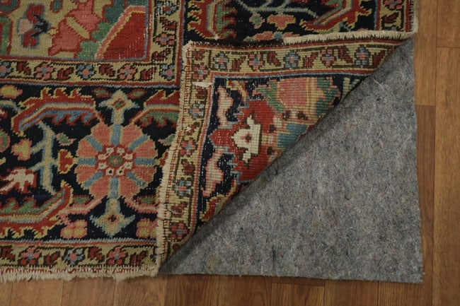 Antique Wool Heriz Serapi Oriental Area Rug 9x13 - 6