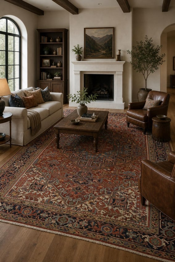 Antique Heriz Serapi Persian Wool Area Rug 9x11: Title:Antique Heriz Serapi Persian Wool Area Rug 9x11 Description:A Beautiful Genuine Iran ( Persia ) Heriz (serapi) rug is Hand Knotted by skillful weavers in Iran ( Persia ) with