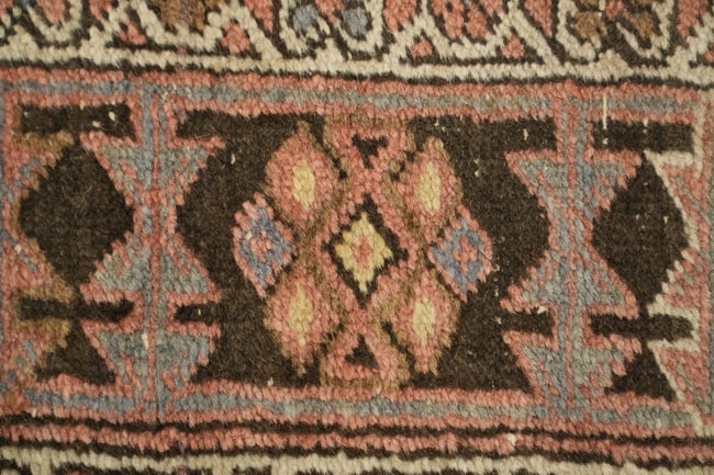 Pre-1900 Antique Heriz Bakhshayesh Persian Wool Rug 3x14 - 10