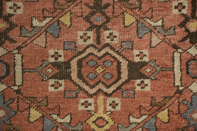 Pre-1900 Antique Heriz Bakhshayesh Persian Wool Rug 3x14 - 7