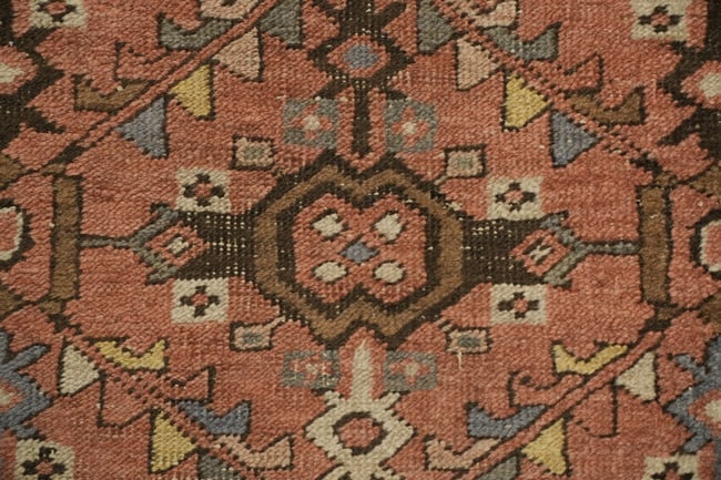 Pre-1900 Antique Heriz Bakhshayesh Persian Wool Rug 3x14 - 8