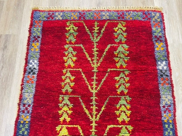 Antique Tree-of-life Tribal Turkish rug-4006 - 5