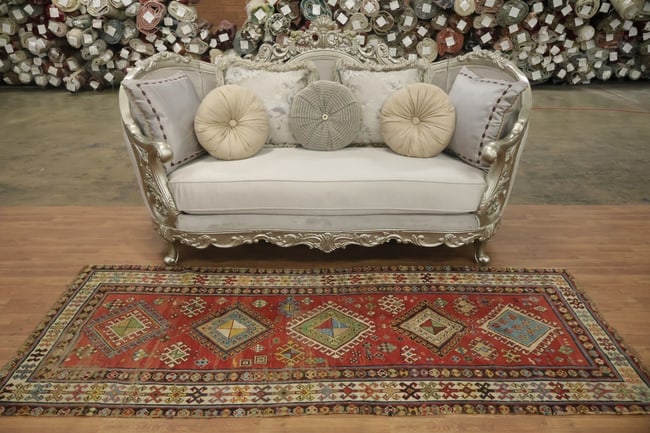 Pre-1900 Antique Kazak Oriental Runner Wool Rug 3x8 - 4