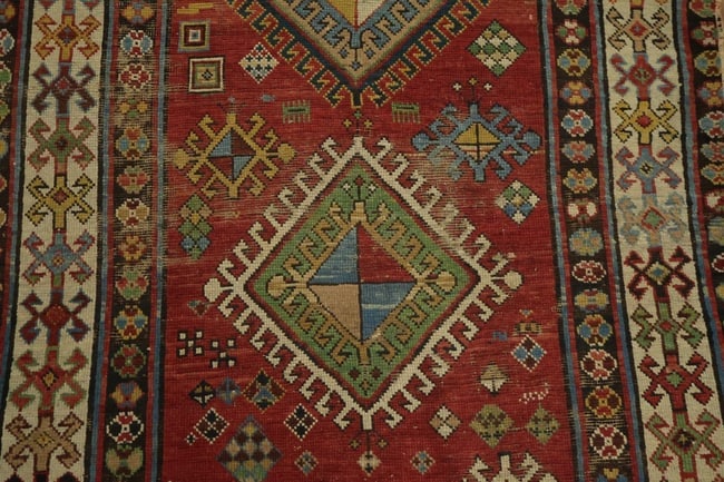 Pre-1900 Antique Kazak Oriental Runner Wool Rug 3x8 - 8