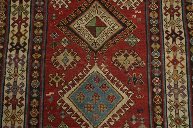 Pre-1900 Antique Kazak Oriental Runner Wool Rug 3x8 - 9